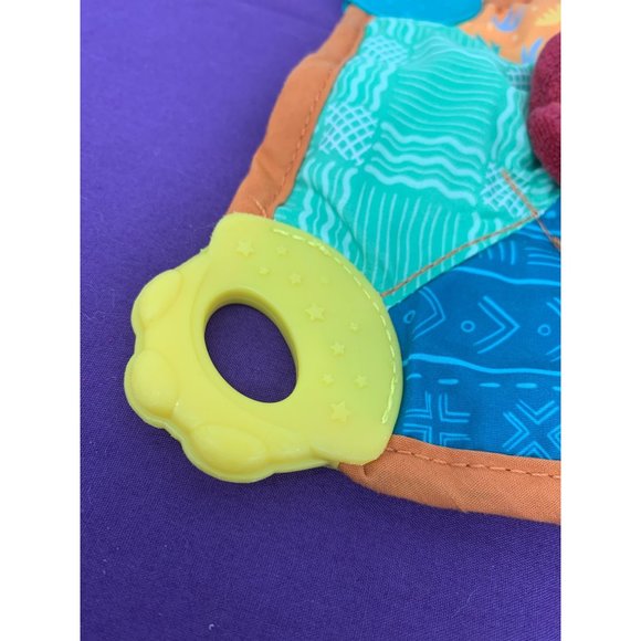 Nuby Lion Teether Crinkle Baby Toy Infant Square 2021 love and care 8 in.² - Picture 2 of 11